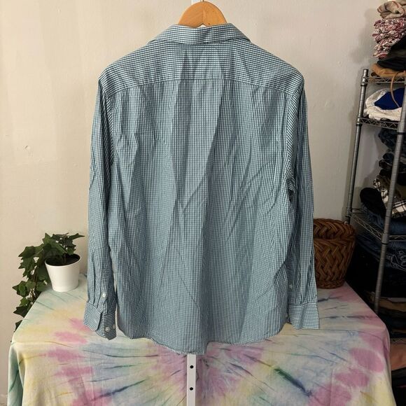 Perry Ellis Blue Casual Button Down Shirt Lightweight Cotton large - Picture 5 of 7